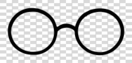 Download dibujado gafas Harry Potter línea PNG file