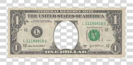 下载 One Dollar 前 侧面 Of Dollar Bill PNG file