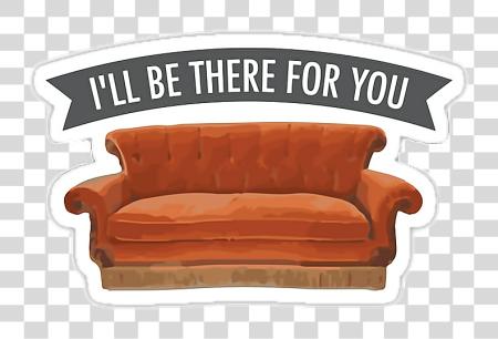 Download Banner Black And White Library Ftestickers Friends Friends Tv Show Couch PNG file