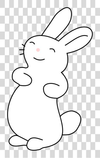 Download Easter Bunny Cute Sitting Rabbit PNG file