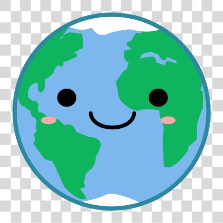 Download Globe Earth Kawaii Image Happy Earth PNG file