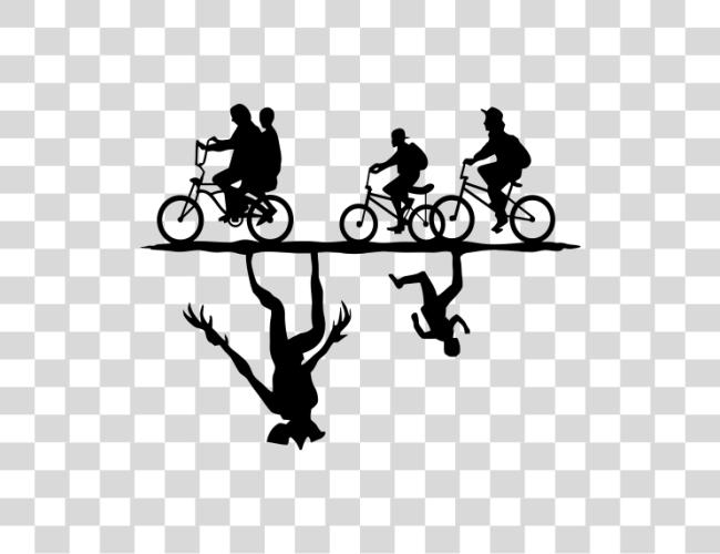 Download The Upside Down Silhouette Image Television Stranger Things Bike Logo Clip Art