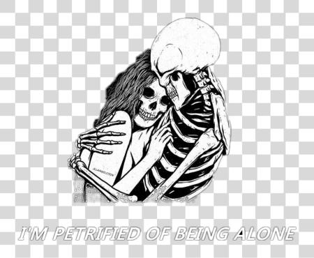 Download aesthetic tumblr skull skeleton bone bones black Aesthetic Sad Anime PNG file