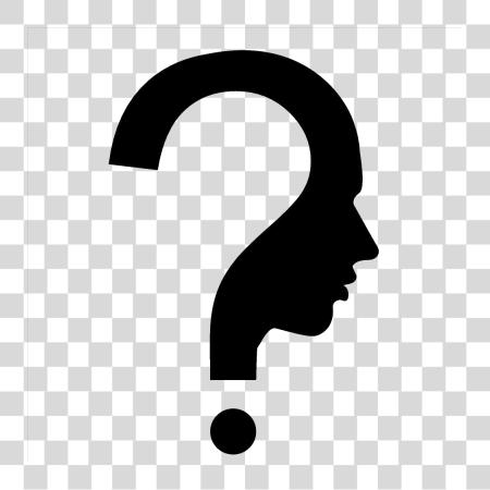 Download Question Mark Human Head Symbol Question Mark Thinking Person PNG file