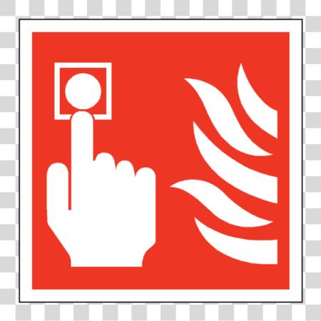 Download fuego Button Square Safety Sticker fuego Alarm llamar Point símbolo PNG file