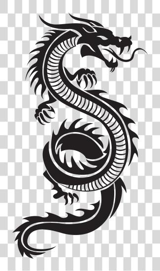 Download Chinese Dragon Silhouette Chinese Dragon Silhouette PNG file