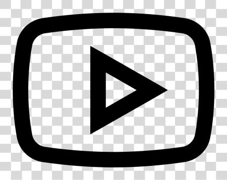 Download Play Button icono negro Youtube logotipo PNG file