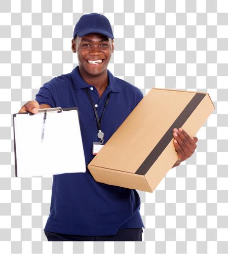 Download African American Delivery Man Courier Service African American PNG file