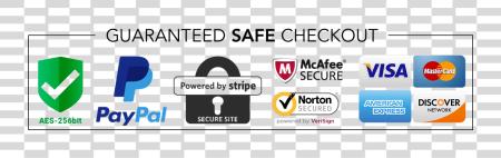 Download Secured Payment Guaranteed Safe Checkout insignia PNG file