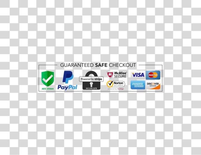 下载 Secured Payment Guaranteed Safe Checkout 徽章 Clip 艺术