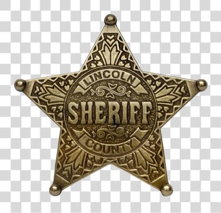 تحميل Sheriff شارة Wild West Sheriff Star بي ان جي ملف