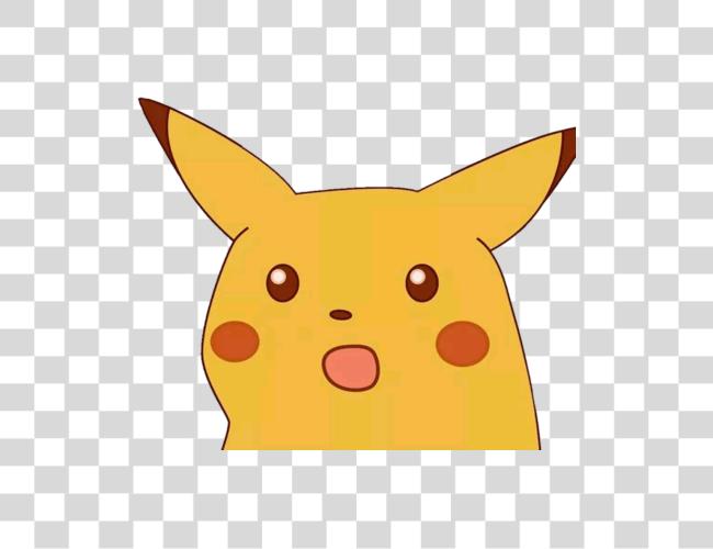 Download Plantilla De pikachu Confundido Sorprendido Sonriendo Surprised pikachu Discord emoji Clip arte