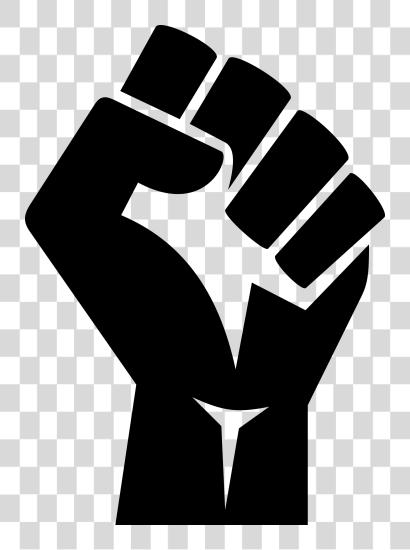 Download Black Power Fist Raised Fist PNG file