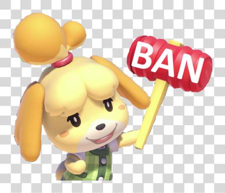 下载 Ban Hammer Isabelle 动物 Crossing Hammer PNG file