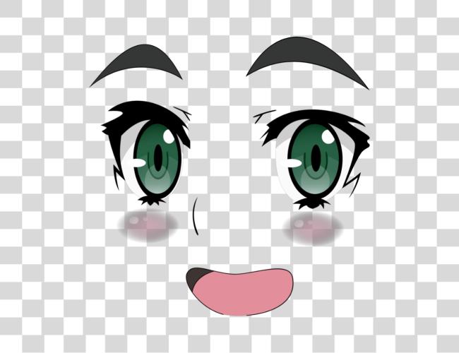 Download Happy Eyes Anime Girl Face Clip Art