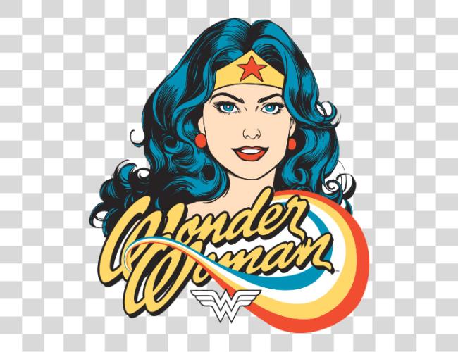 Download Wonder Woman Retro Mulher Maravilha Desenho Rosto Clip Art