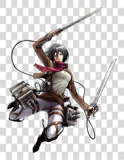 下载 Attack 在 Titan Tactics Mikasa PNG file