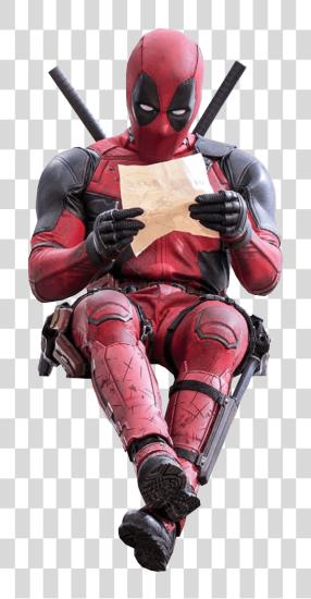 Download Deadpool Reading Imagen De Deadpool PNG file