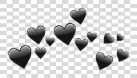 Download Black Heart Black Heart Emoji PNG file