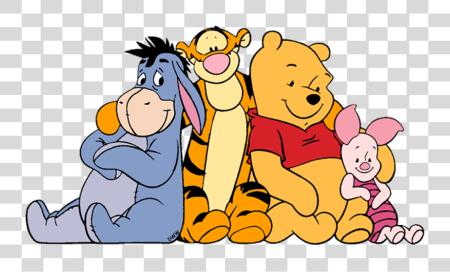 下载 Winnie 和 他的 朋友 Winnie 这那 小熊維尼 Piglet Tigger Eeyore PNG file