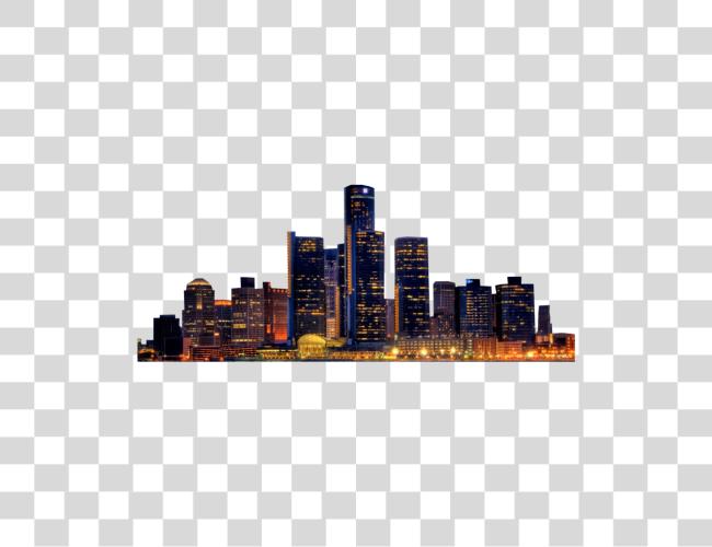 Download Detroit New York City Skyline Youtube Night City Building Clip Art