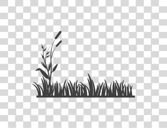 Download Grass vector silueta Grass negro y blanco Clip arte