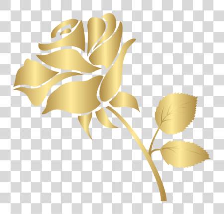 Download Decorative Gold Rose Gold Rose PNG file