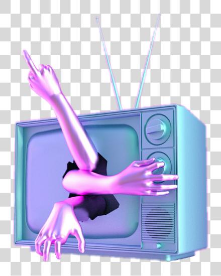 Download Vaporwave Sticker Vaporwave televisión PNG file