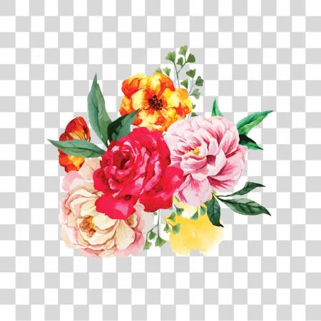 Download Watercolor Flowers Creative Painting Flower PNG file