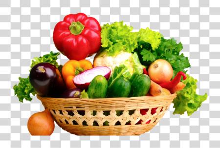 Download Fruits And Vegetables Basket Vegetables In The Basket PNG file