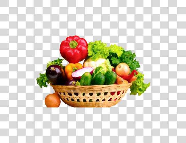 Download Fruits And Vegetables Basket Vegetables In The Basket Clip Art