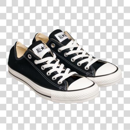 Download Black Converse Shoes PNG file