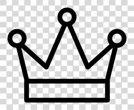 Download And Black And White Crown Icon White PNG file