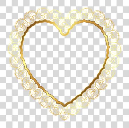 Download Gold Border Border Heart Border Heart Golden Frame PNG file