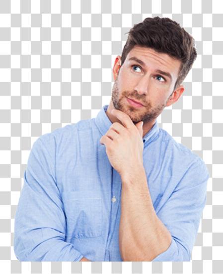 Download Thinking Man Background Man Thinking PNG file