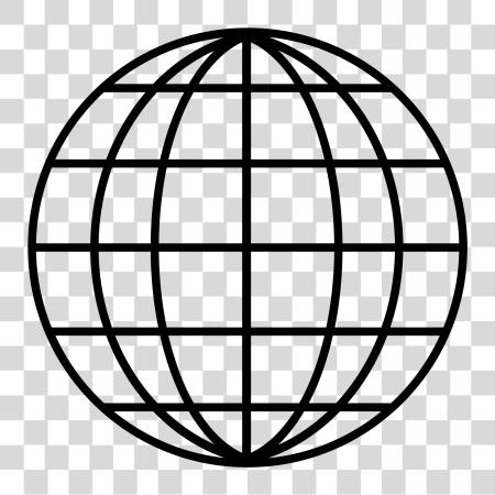 Download dibujado Globe Grid Region 1 logotipo PNG file