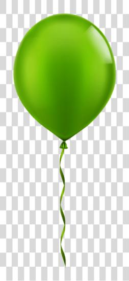 Download Single Green Balloon Balloons PNG file