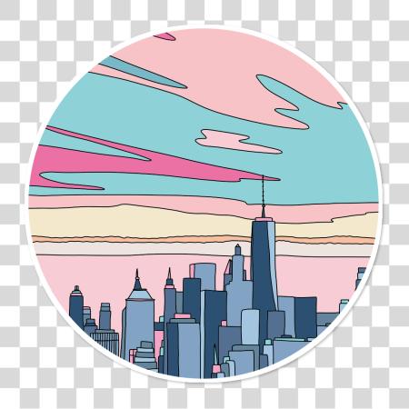 Download Adesivo City Sunset By Elebea De Sasa Elebea Sunset Sticker PNG file