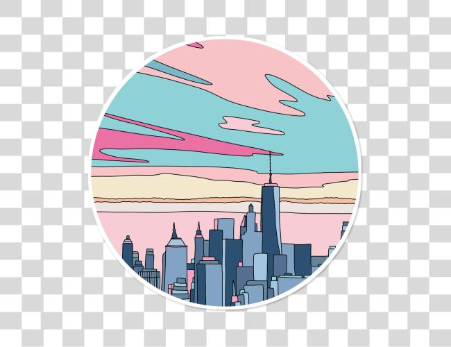 Download Adesivo City Sunset By Elebea De Sasa Elebea Sunset Sticker Clip Art