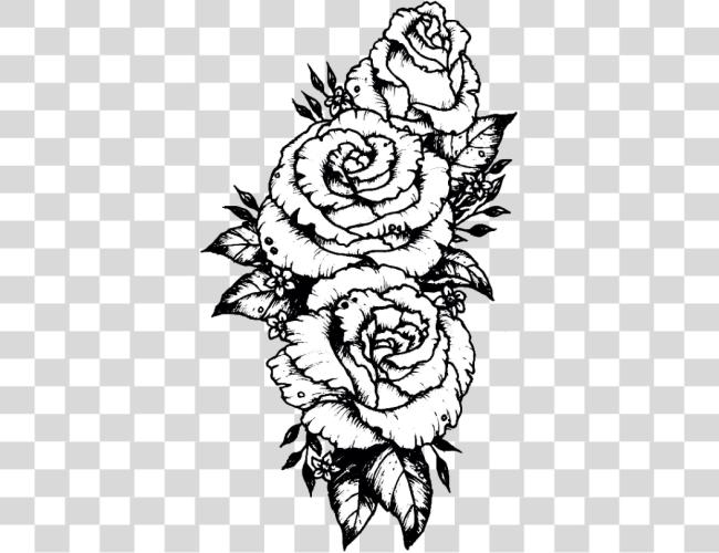 Download Tumblr Sticker Stickers flor flores rosa rosas negro rosa Forearm Tattoo dibujo Clip arte