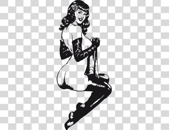 Download Pinup niña Erotic Sticker Wonder mujer Sexy vintage Clip arte