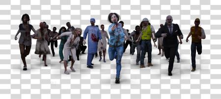 Download Just A Zombie Crowd To Chase You Zombie Horde PNG file