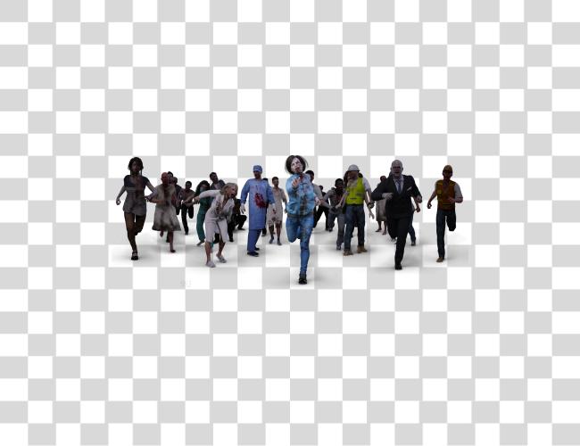 Download Just A Zombie Crowd To Chase You Zombie Horde Clip Art