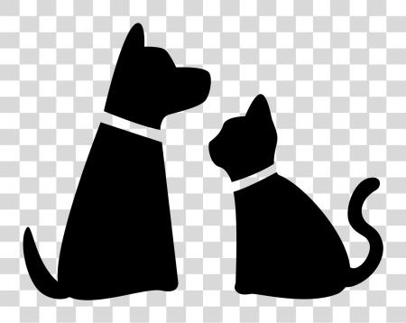 Download Dog And Cat Silhouette Cat And Dog PNG file