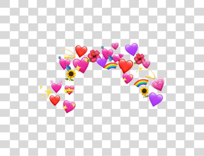 Download Heart Sticker Emoji Heart Crown Clip Art