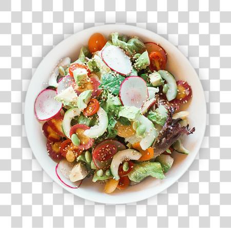 Download Healthy Salad Top View Food Plate PNG file