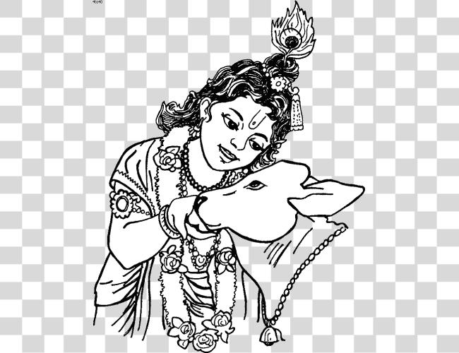 Download Coloring Pages de Krishna Awesome Shri Krishna Janmashtami Krishna Ji línea Clip arte