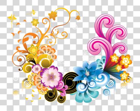 Download Floral Colorful Designs For Photoshop PNG file