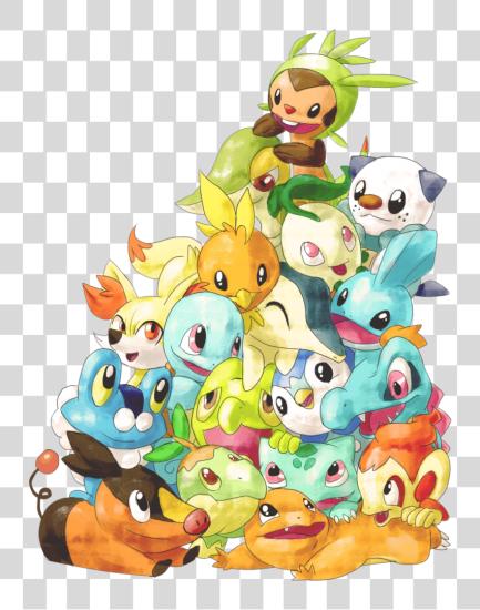 Download Afficher Limage Dorigine Pokemon Starters Pokemons All Pokemon Starters PNG file