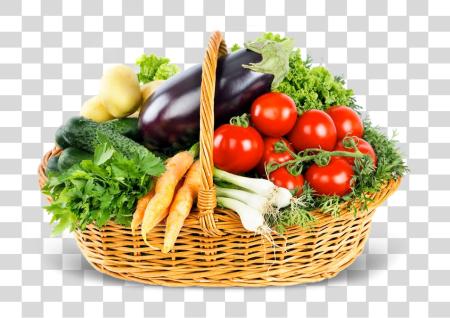 Download Vegetables In The Basket PNG file